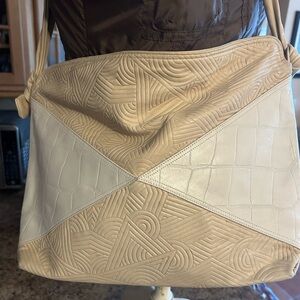 Vintage Palizzio leather cream Purse